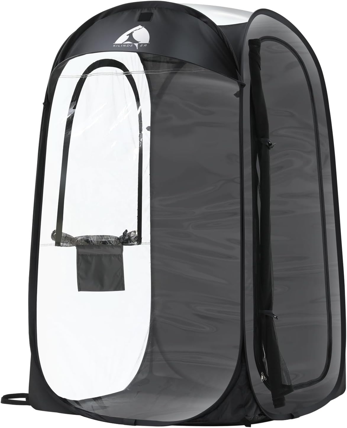 Sports Pod, Kilindeer Pop Up Weather Tent for 1 Person – Portable All-Weather Shelter with Clear TPU Panels, Instant Setup for Outdoor Events, Camping, Hiking, Wind & Rain Protection