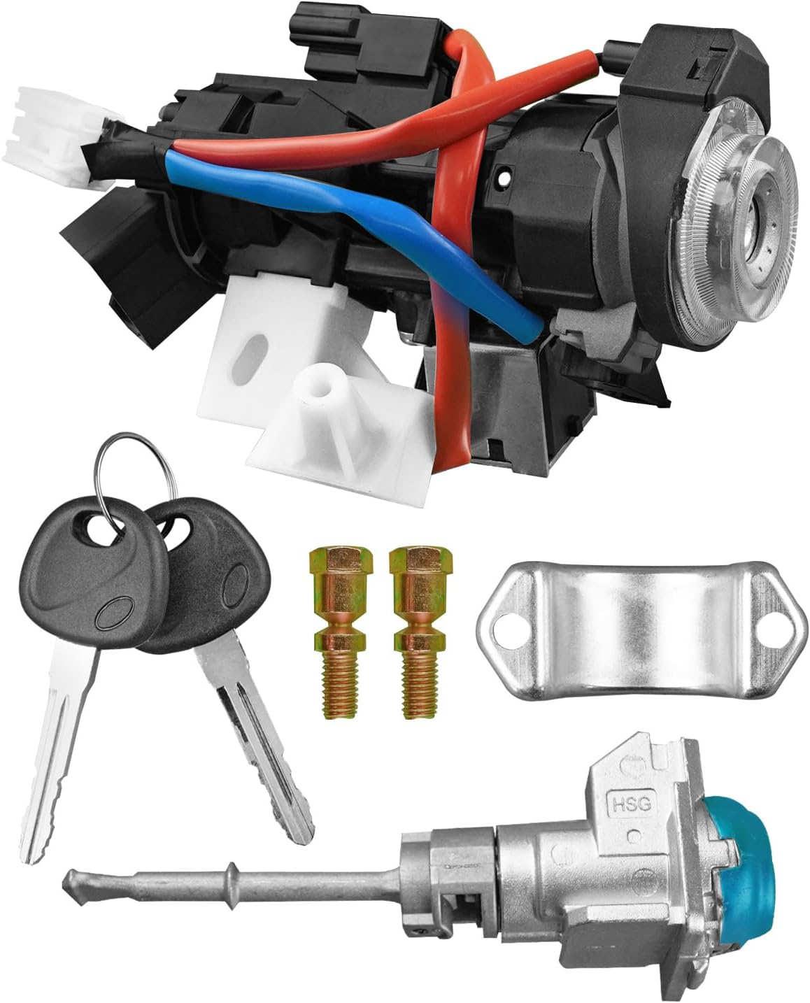 81905-F2230 Ignition Lock Switch Assembly with Door Lock Cylinder & Keys Fit for 2017 2018 2019 2020 Hyundai Elantra, Replace 81905F2230