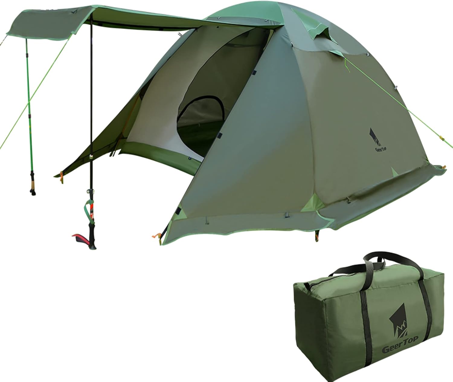GEERTOP 4 Person 4 Season Tent for Camping Waterproof Double Layer Easy Set Up Family Tent for Camping Hiking Backpacking Outdoor Travel