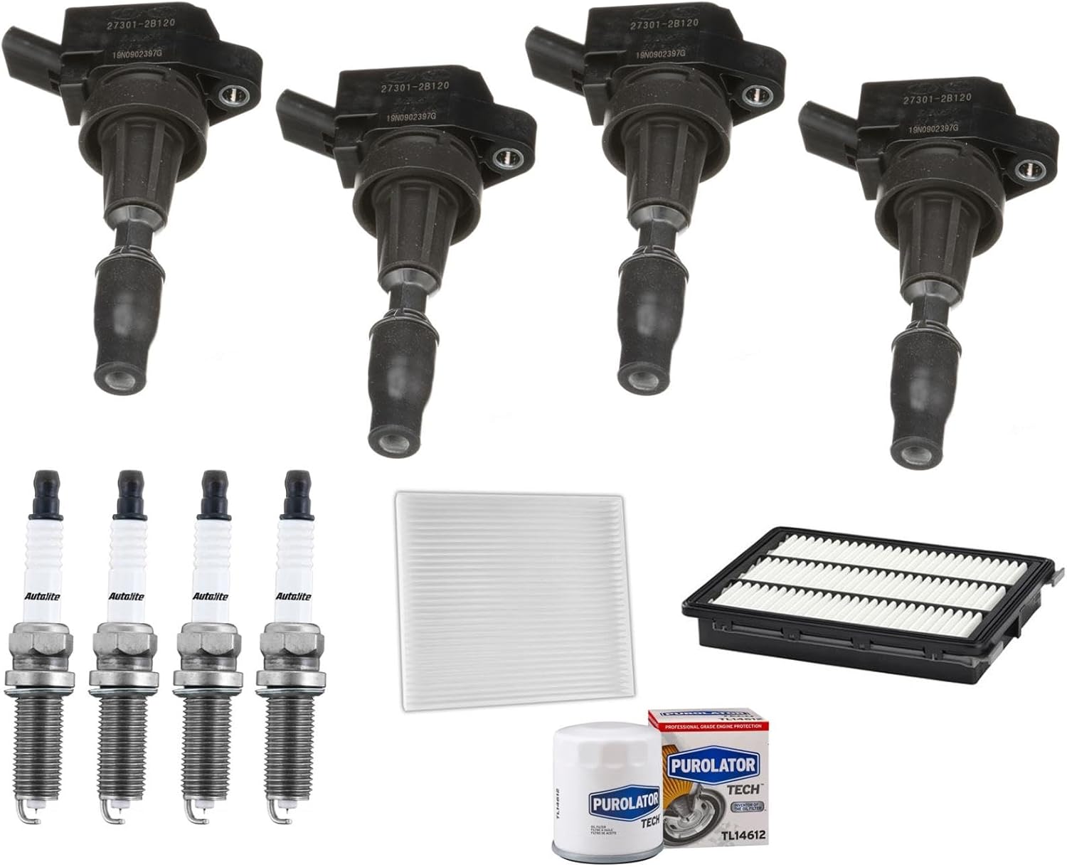 Ignition Coils Iridium Spark Plugs & Filters For Hyundai Tucson 1.6L 2016-2018