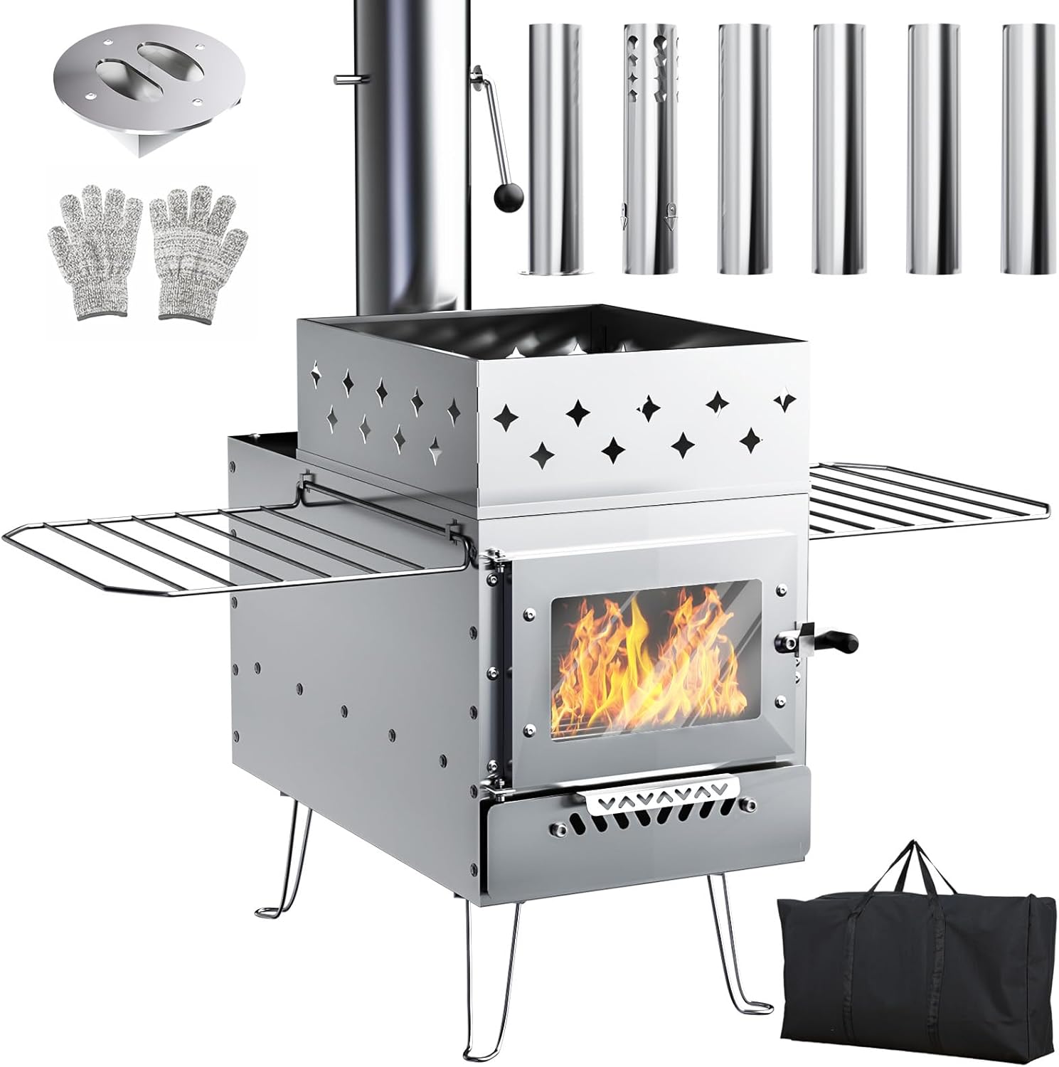 Sauna Hot Tent Stove Camping Heater Rocket stove Portable Pellet Stoves for Home Heating