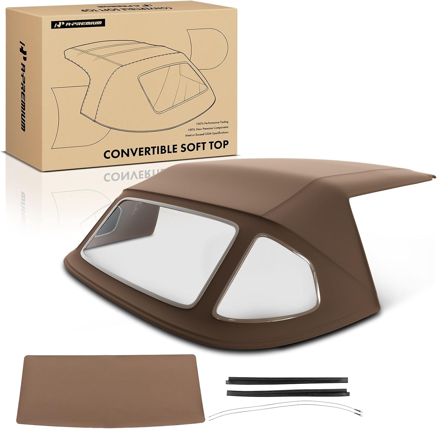 A-Premium Convertible Soft Top Compatible with Mercedes-Benz R107 Series 380SL 1981-1985, 450SL 1975-1980, 560SL 1986-1989, Convertible, with Plastic Window