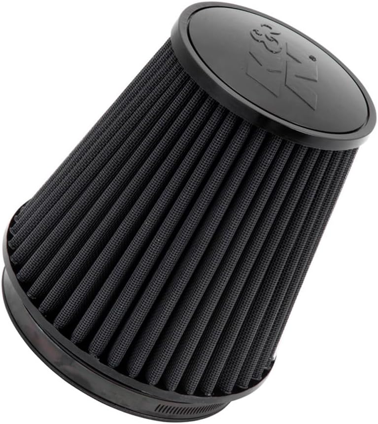 K&N Dryflow Lifetime Universal Clamp-On Air Filter: High Performance, Washable, Replacement Filter: Flange Diameter: 6 In, Filter Height: 7.5 In, Flange Length: 1 In, Shape: Round Tapered, RU-3101HBK