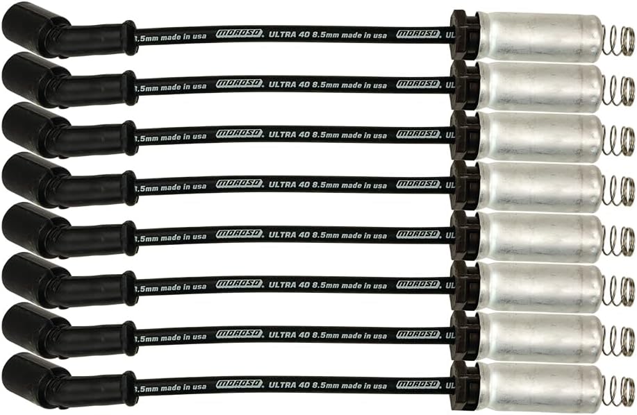 Moroso 73746 Black Ultra 40 8.5mm Wire Set, Fits GM LS 4.8/5.3/6.0/6.2L Engines, 11