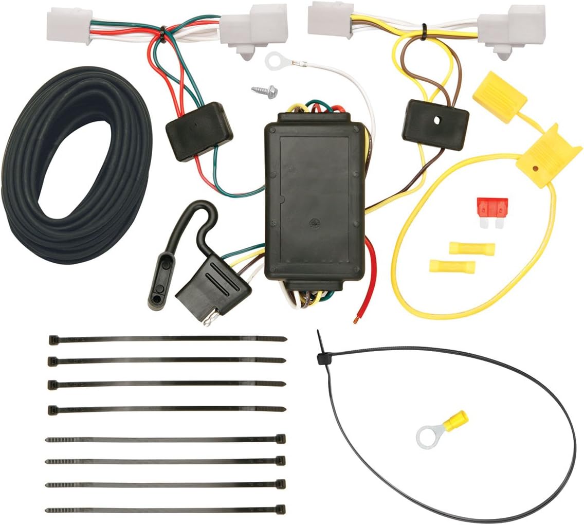 TEKONSHA T-One® T-Connector Harness, 4-Way Flat, Compatible with Select Lexus ES350, Black