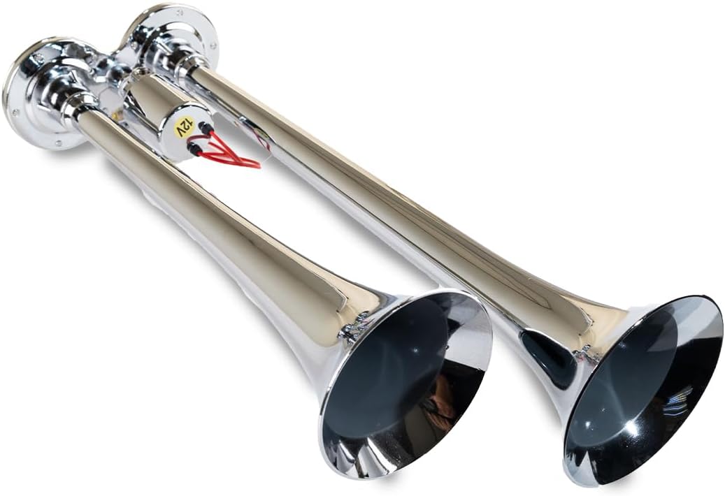 Kleinn Air Horns 102 Dual Truck Horn - Chrome-Plated Copper