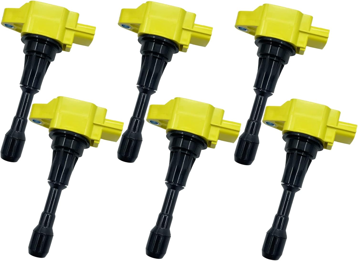 HIGH PERFORMANCE IGNITION COIL 22448-JF00B 22448JF00B 22448-JF00A 22448JF00A 5C1754 UF-638 UF638 C1697 SET OF 6 COMPATIBLE WITH Nissan GT-R GTR 3.8L V6/R35/VR38
