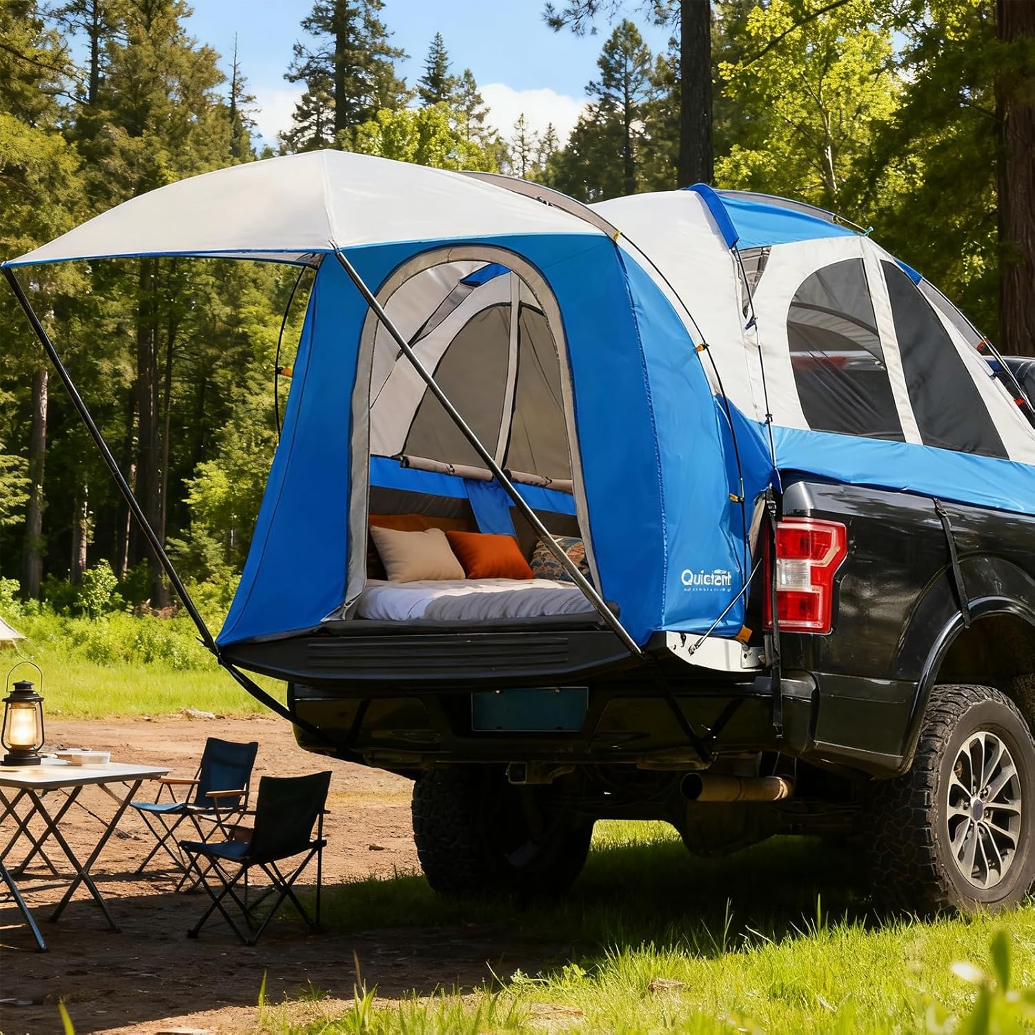 Quictent Pickup Truck Tent for 5.5-5.8'/6.0-6.3' Bed, Waterproof PU2000mm 2-Person Sleeping Capacity Truck Bed Tent with Removable Awning, Rainfly ＆ Storage Bag Included
