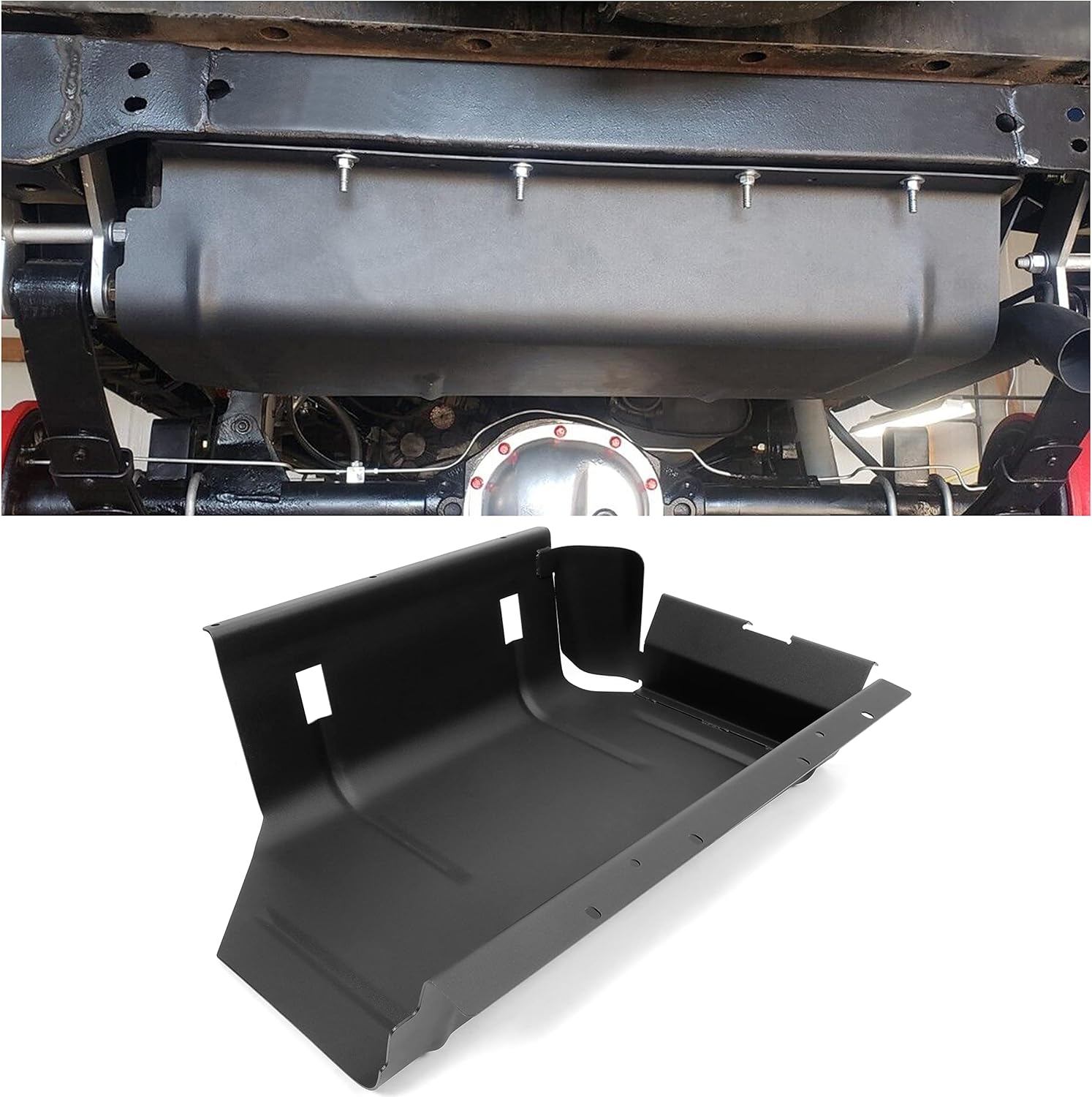 HECASA Tank Skid Plate Compatible with 1987-1995 Jeep Wrangler YJ Replacement for 52006870 w/15 20 Gallon Tank