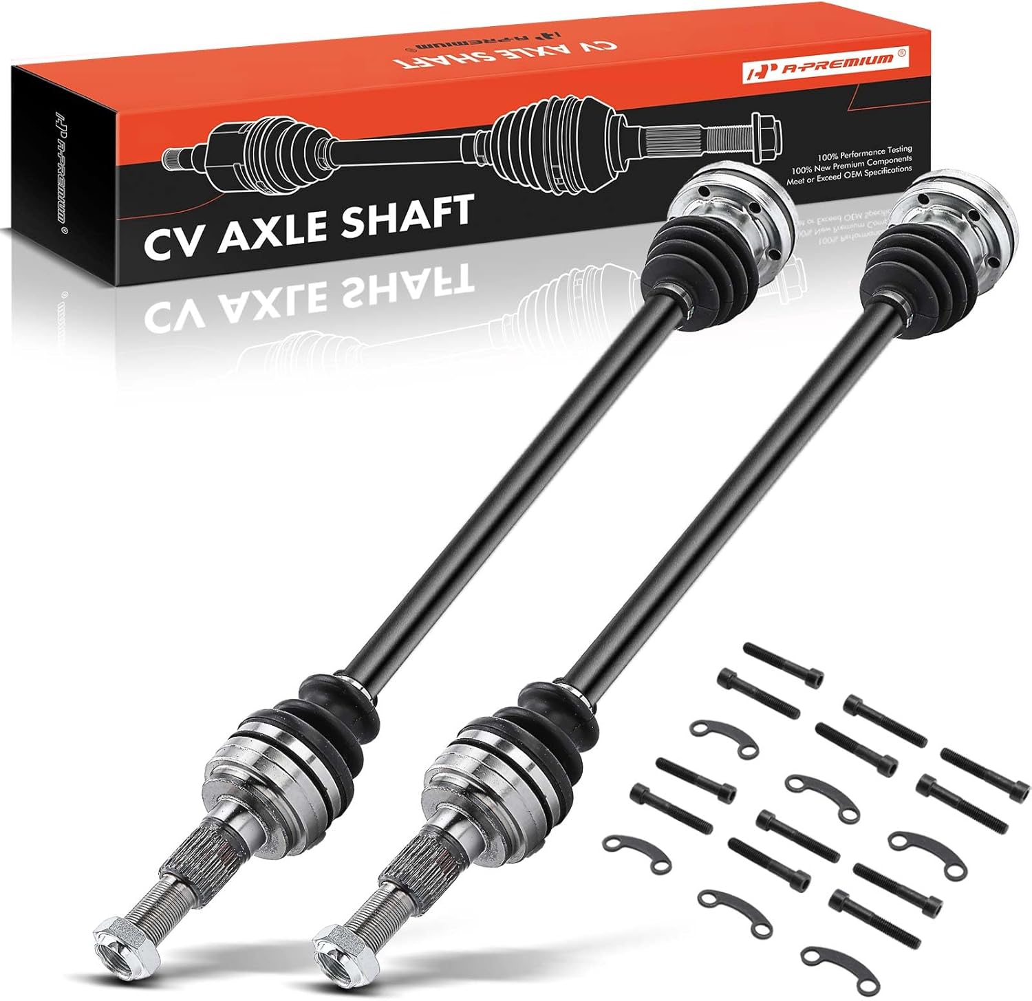 A-Premium Pair (2) Front CV Axle Shaft Assembly Compatible with Porsche 911 2007-2012 H6 3.6L 3.8L, Automatic Transmission, Driver and Passenger Side, Replace# 99734903800, 99734903801