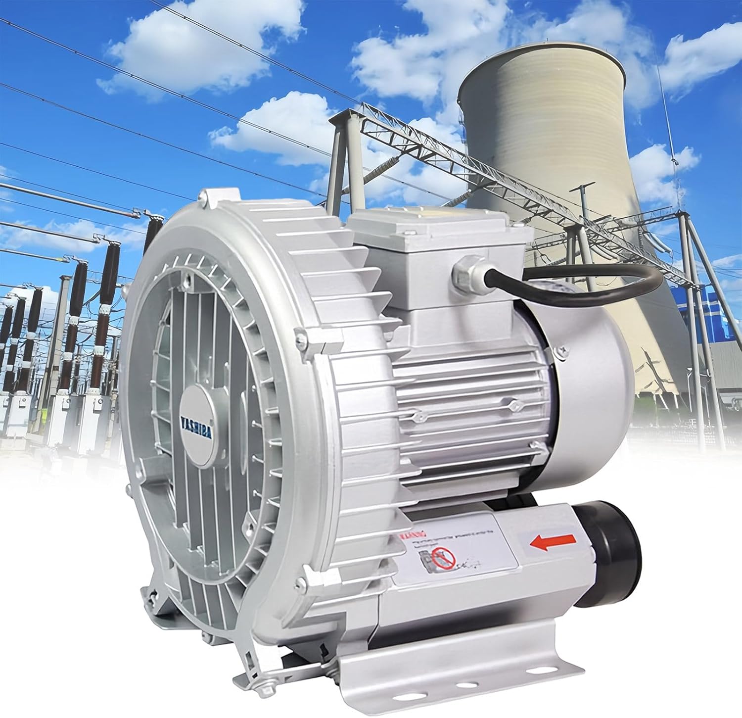 Single Phase Regenerative Blower 180W–1500W Oil-Free Low Noise Industrial Vortex Air Pump for Blowing & Suction for Aeration Packaging and Automation Systems(350w/0.4hp)