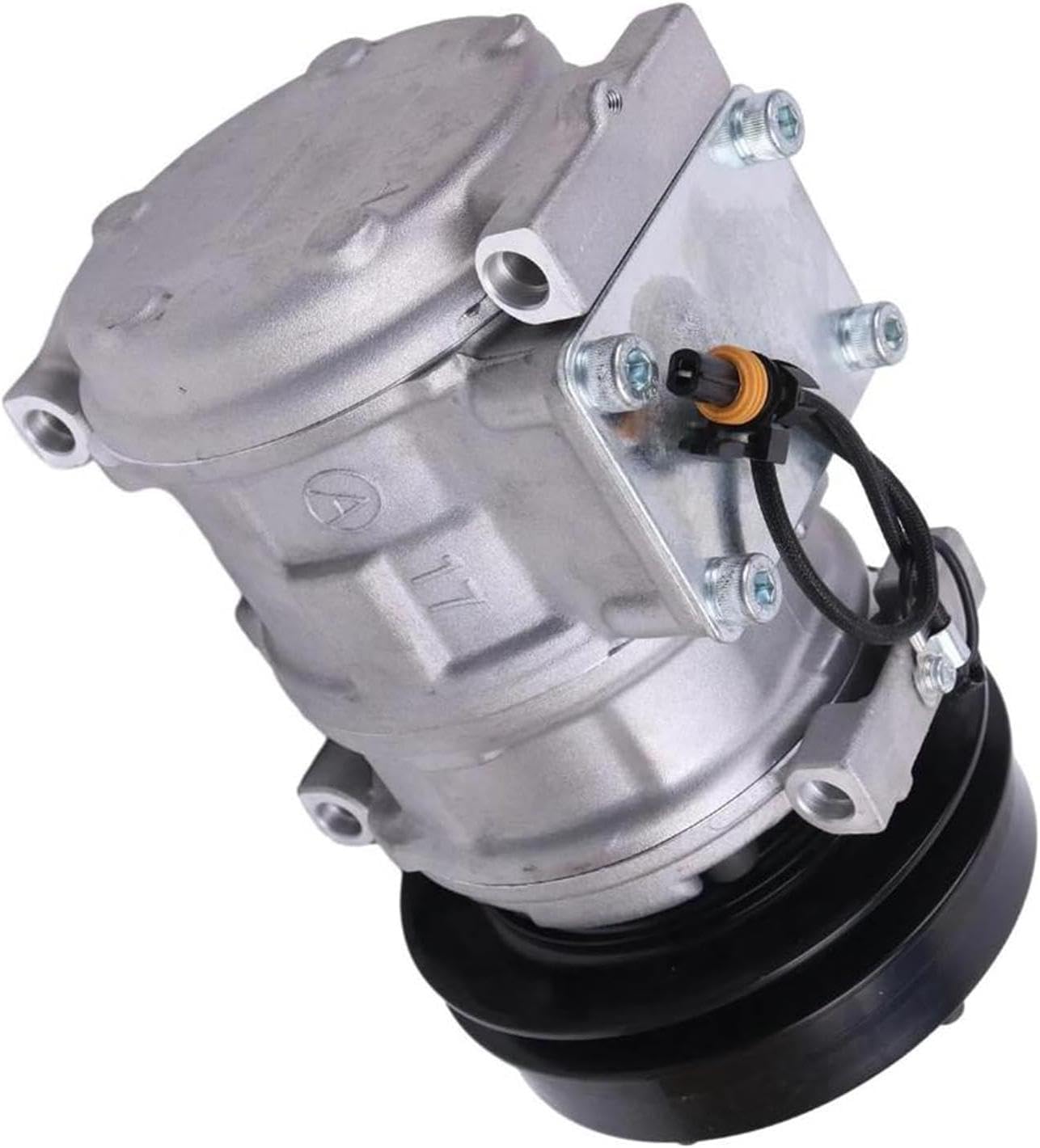A/C Compressor RE52454 Compatible with John Deere Engine 4045 6068 6090 Loader 320 310D 315D 410D 510D 544H 624H 644H 710D 724J 744K 824K 844K 10PA17C 12V 1PK