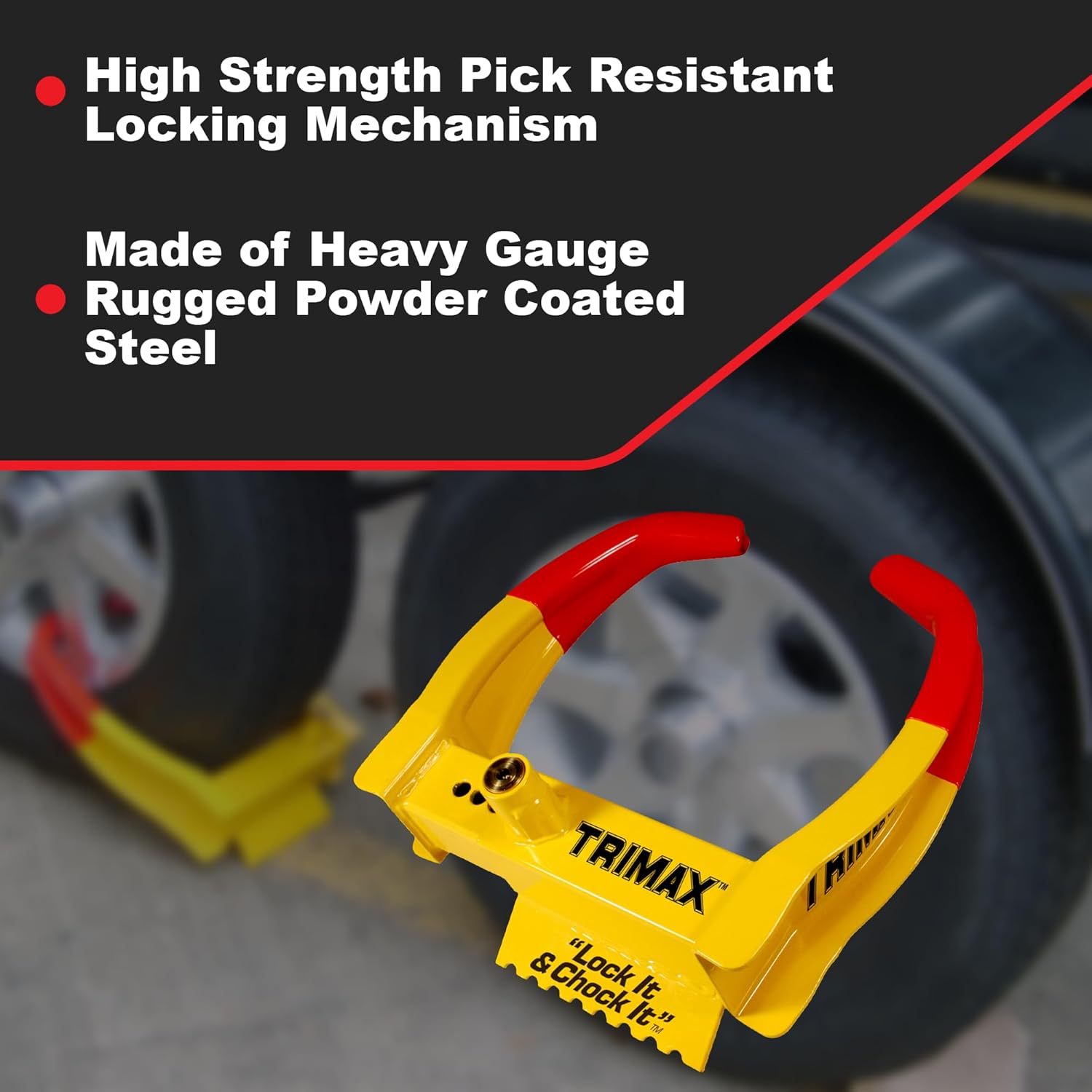 Trimax TCL65 - Trailer Wheel Lock - Fits 6