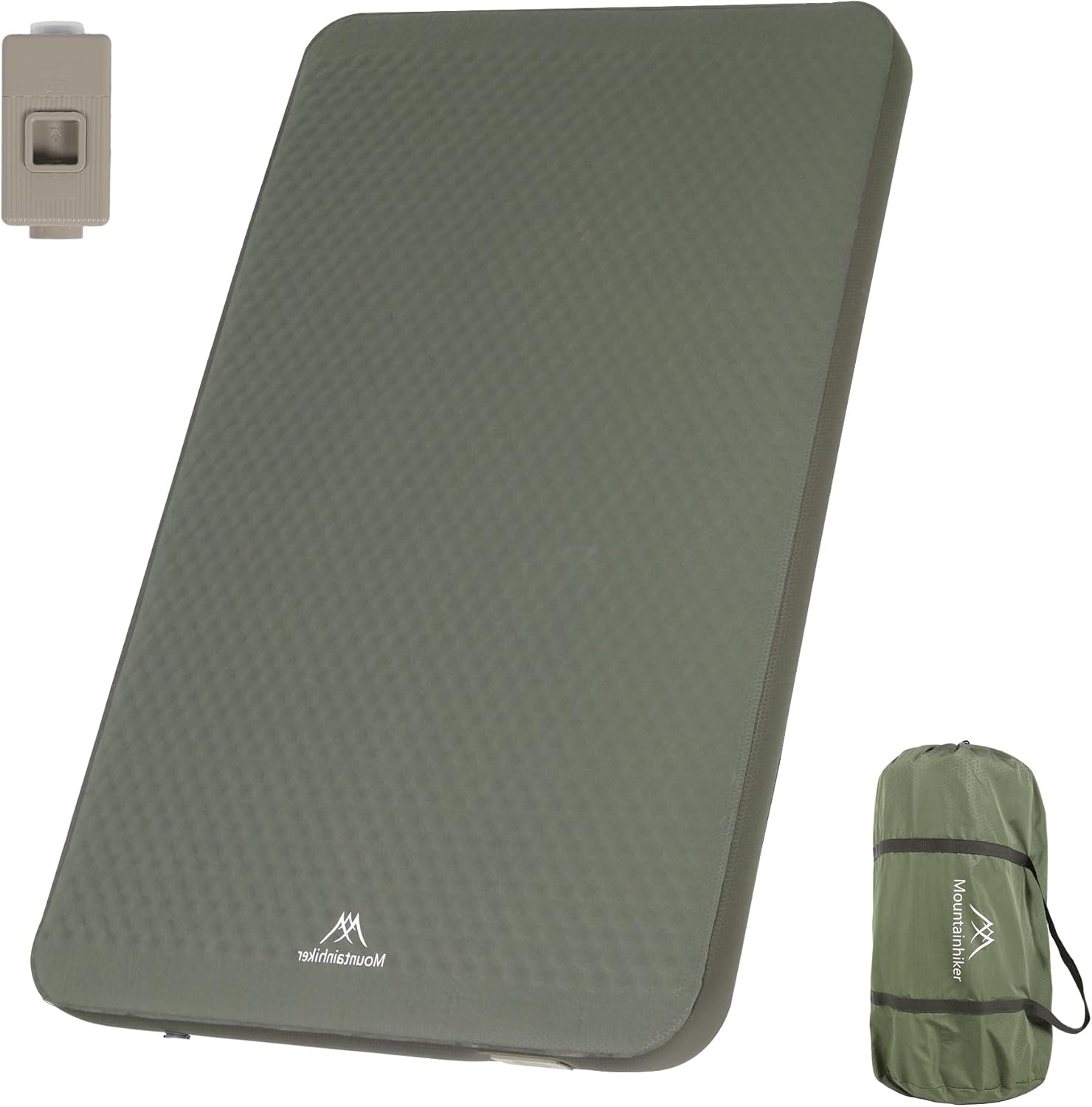 Self Inflating Double Sleeping Pad with Foam and Electric Pump，Innovative Y-Shaped Telescopic Structure，4.3