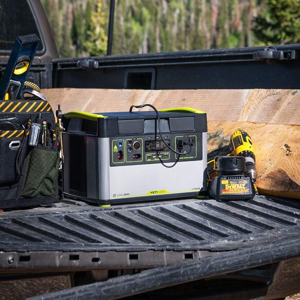 Goal Zero Yeti Portable Power Station - Yeti 1500X w/ 1,516 Watt Hours Battery Capacity, USB Ports & AC Inverter - Rechargeable Solar Generator for Camping, Travel, Outdoor Events, Off-Grid & Home Use