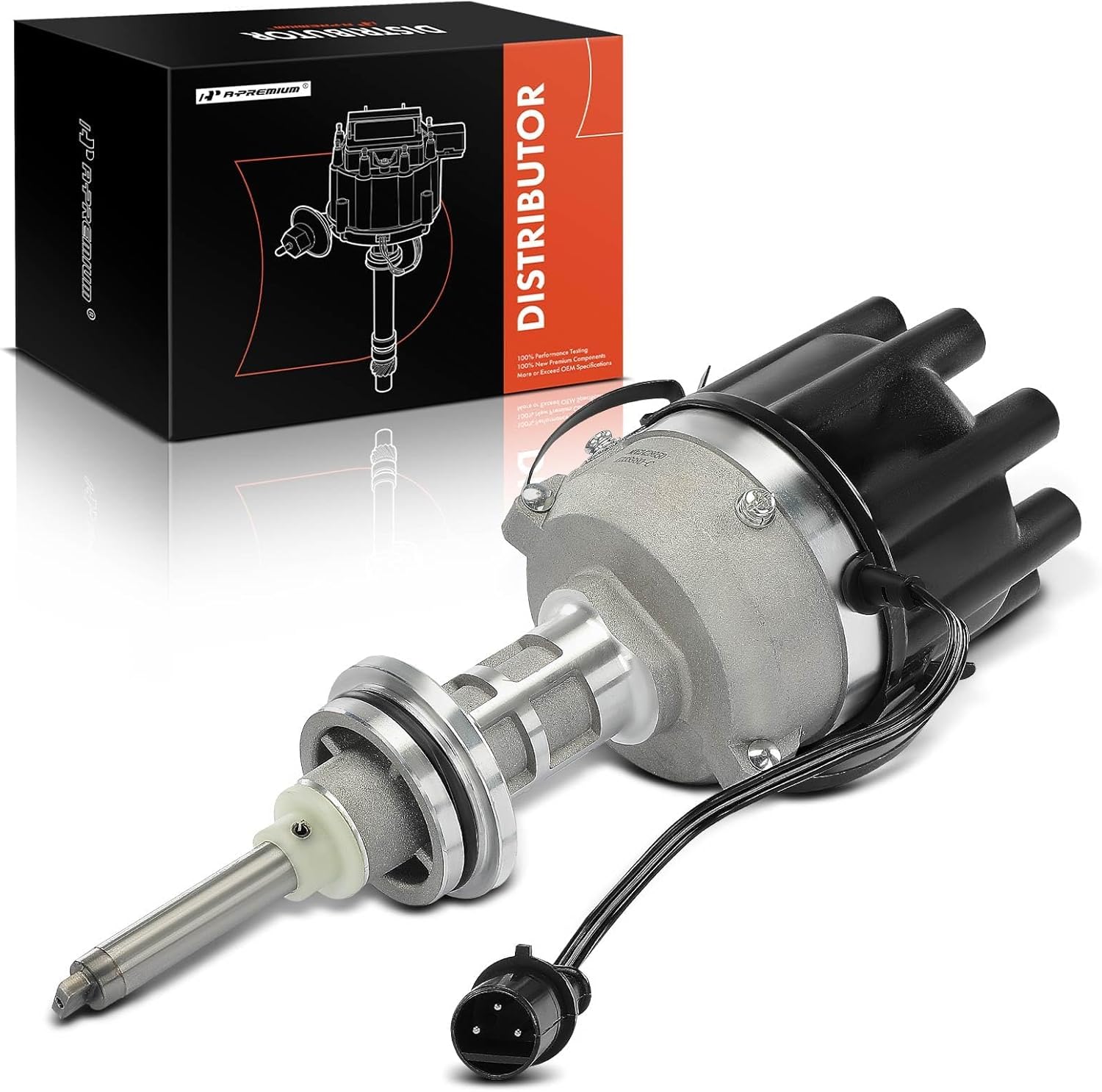 A-Premium Ignition Distributor with Cap and Rotor Compatible with Dodge Dakota 1989-1991, B150 1988-1991, B250/B350 1988-1992, D100 1988-1989, D150, D250, D350, Ramcharger, W100, W150, W250, W350
