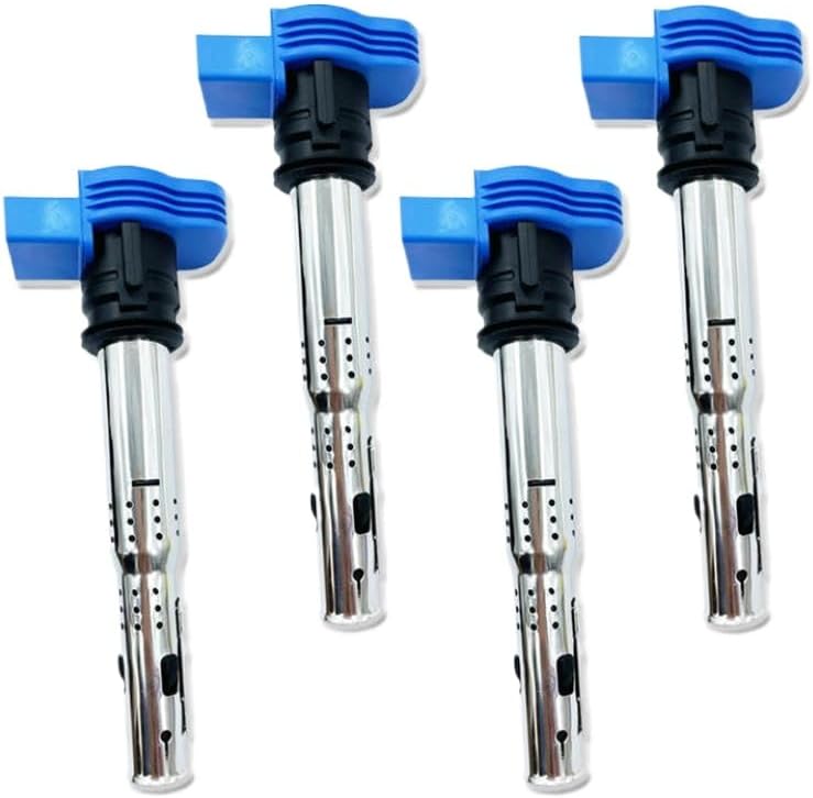 4PCS N51WSTAR Performance Ignition Coil Pack 6C905115D UF529 Compatible With Car Models A3 A4 A5 A6 TT Beetle CC 2.0T Aftermarket Replacement
