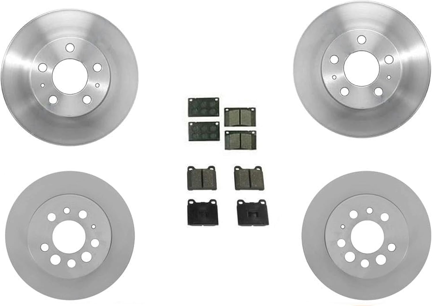 Front & Rear Rotors & Pads Kit For 88-93 Volvo 240 Must Have Vented Rotors CHECK
