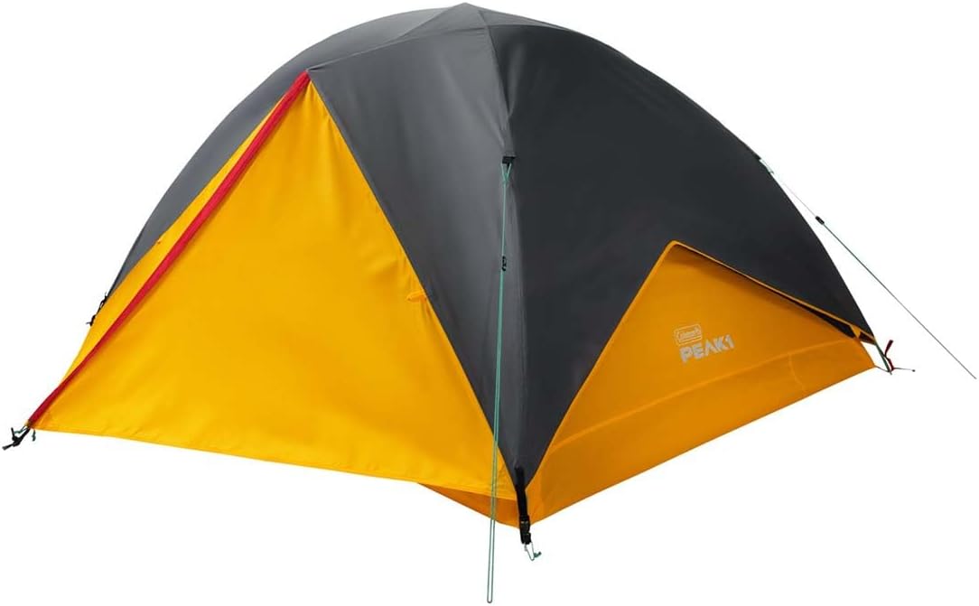 Coleman PEAK1 Premium Waterproof Backpacking Tent with Rainfly & Footprint, Lightweight Camping Tent Withstands Winds up to 45 MPH, 1/2/3/4/6 Person Sizes