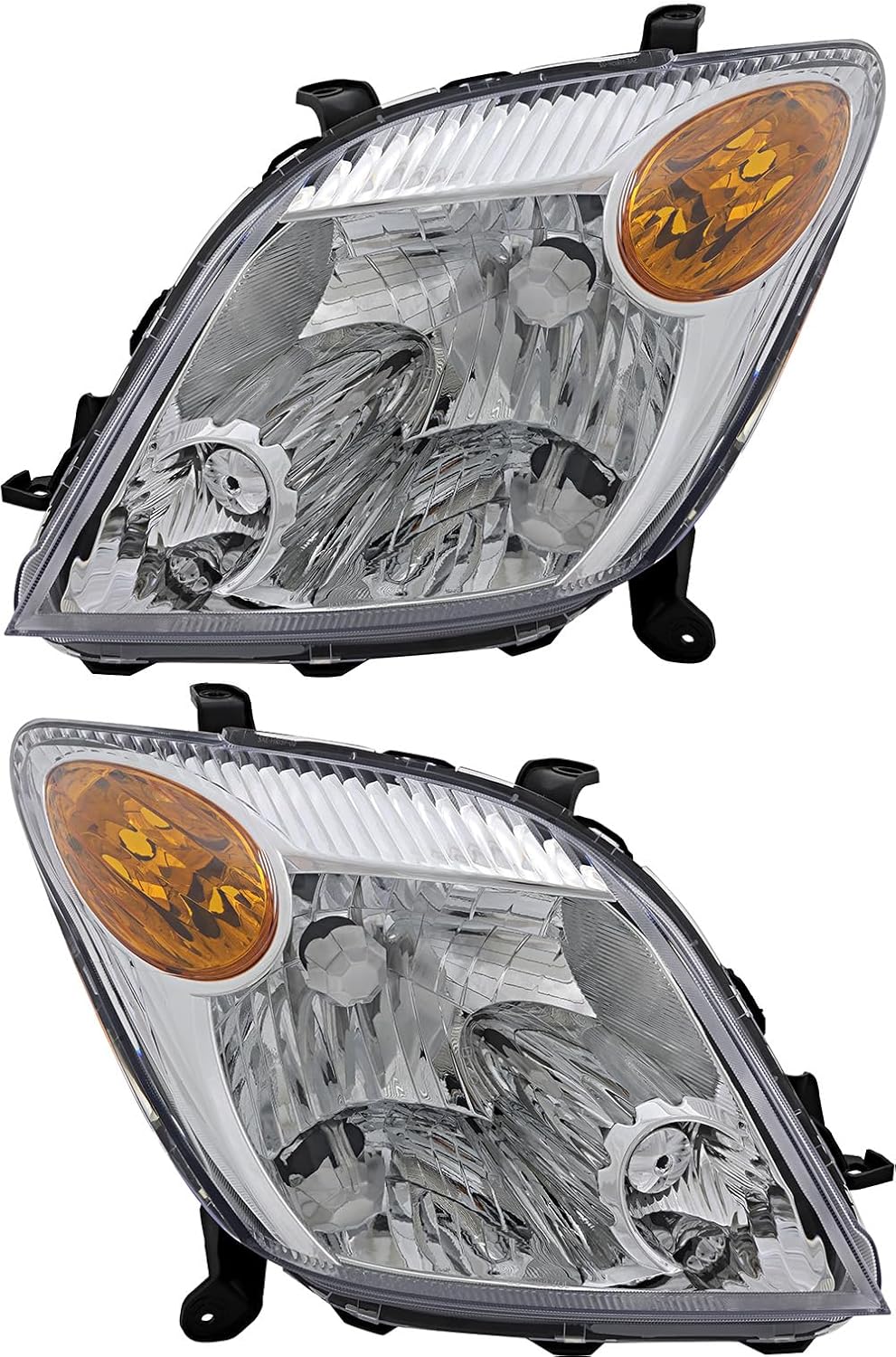 Compatible with Scion xA Headlights Lamps Set 2006 Halogen Driver and Passenger Side