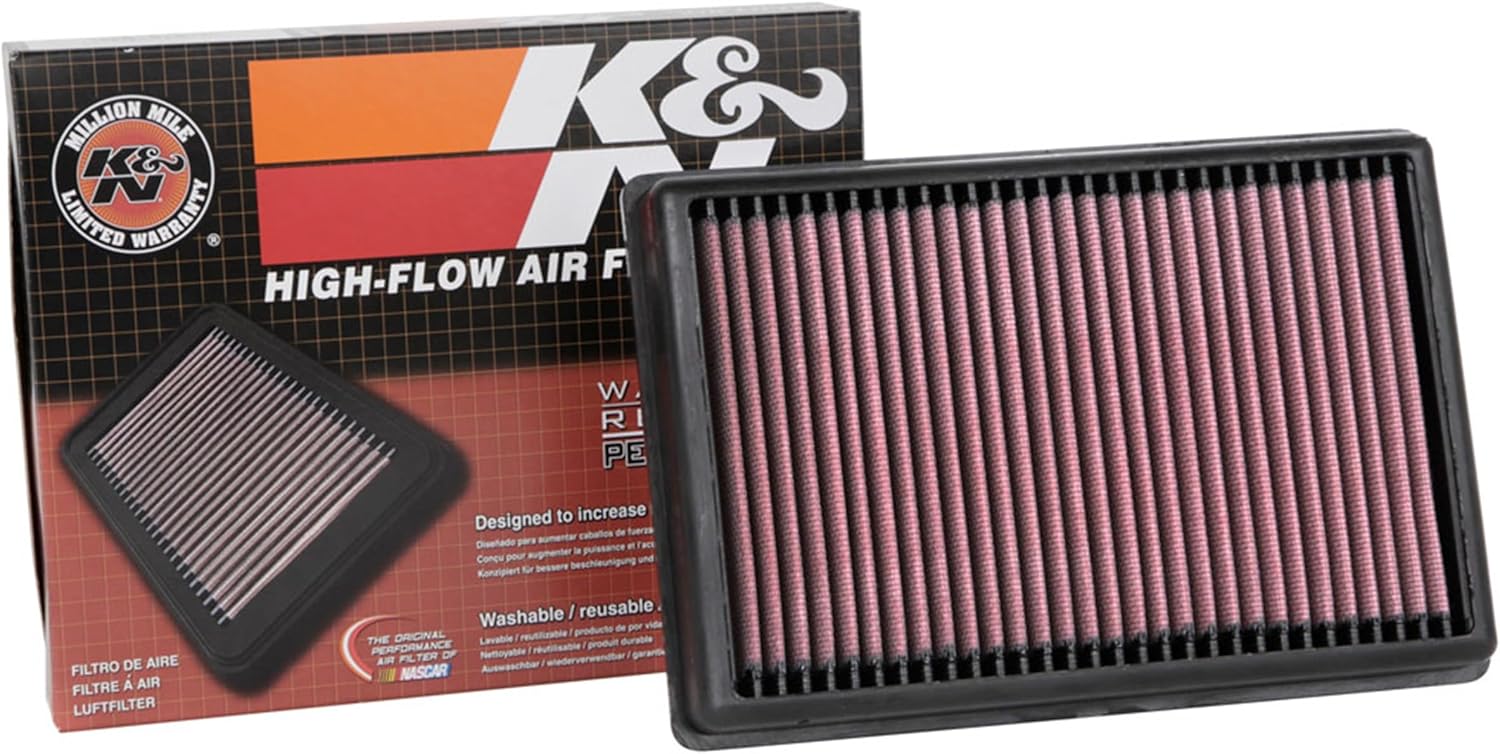K&N Engine Air Filter: Reusable, Clean Every 75,000 Miles, Washable, Premium, Replacement Car Air Filter: Fits 2018-2020 FORD (C-Max II, Grand C-Max, Tourneo Connect, Transit Connect), 33-3138