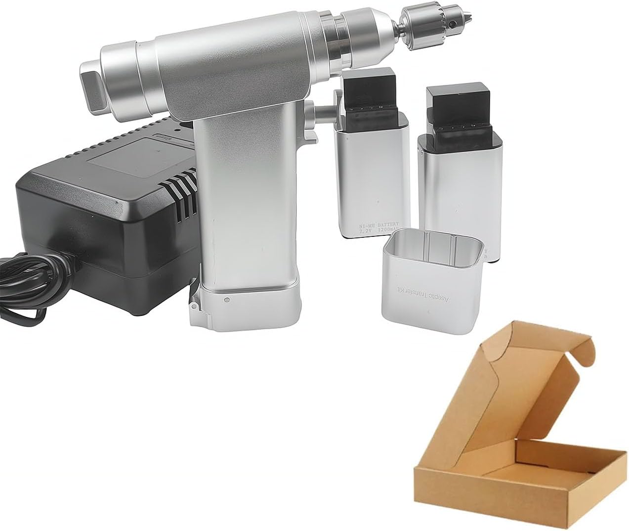 Veterinary Orthopedic Mini Electric Bone Drill Veterinary Drill Orthopedic Power Instrument Tool, Carton Box with Battery x 2, 2 X Batteries