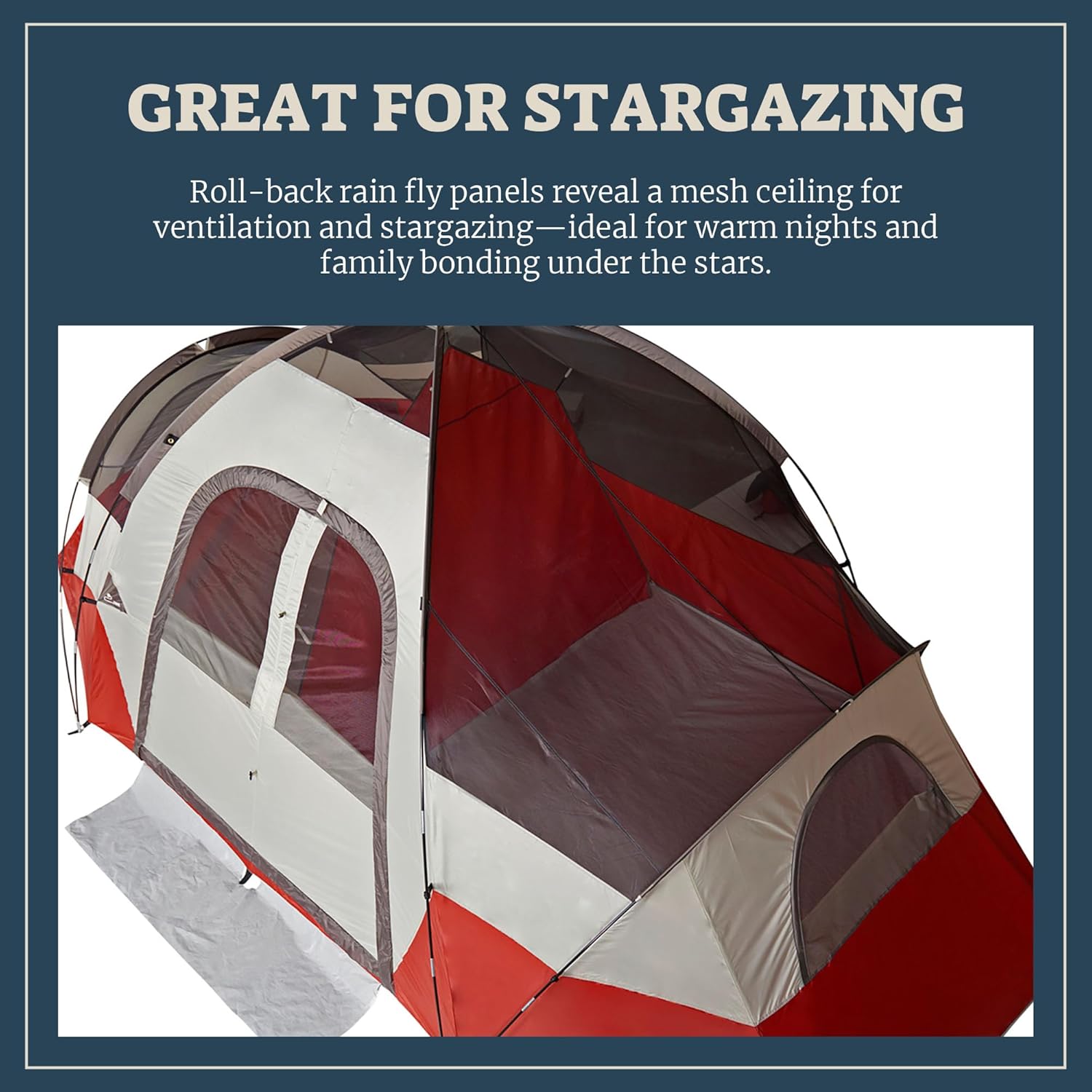 Wenzel Modified Dome Camping Tent for Car Camping, Traveling, Festivals, and More