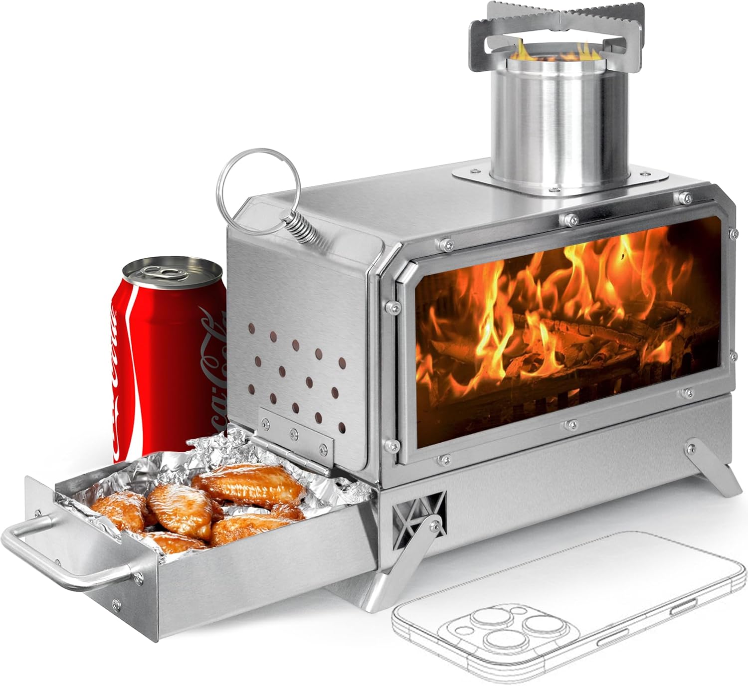 GoHawk Portable Wood Burning Camp Stove 9.5