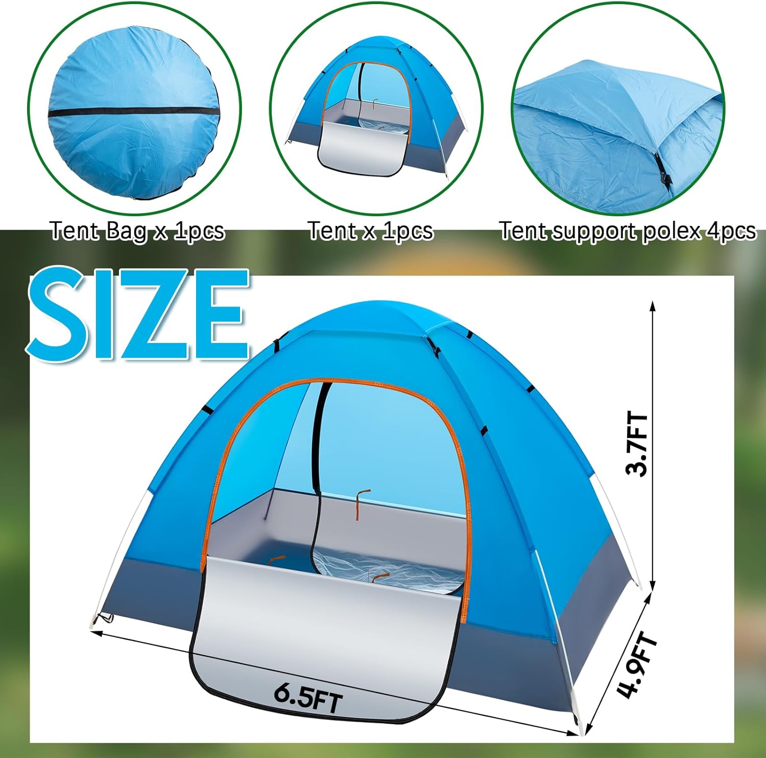 Camping Tents for Homeless Bulk Homeless Backpacking Supplies 2 Person Pop up Adult Waterproof Instant Easy Setup Tent for Hiking, Outdoor, Travel, Camping, Donation