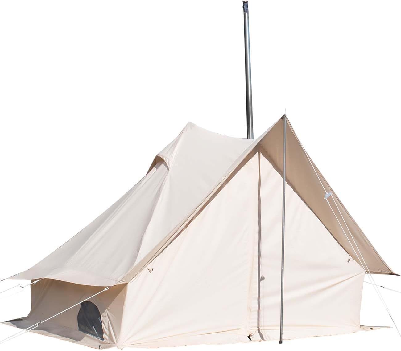 S'More Fronti Canvas Camping Tent - 2 Person, 4 Season, Weather Resistant Glamping Tent with Stove Jack for Car Camping & Hiking