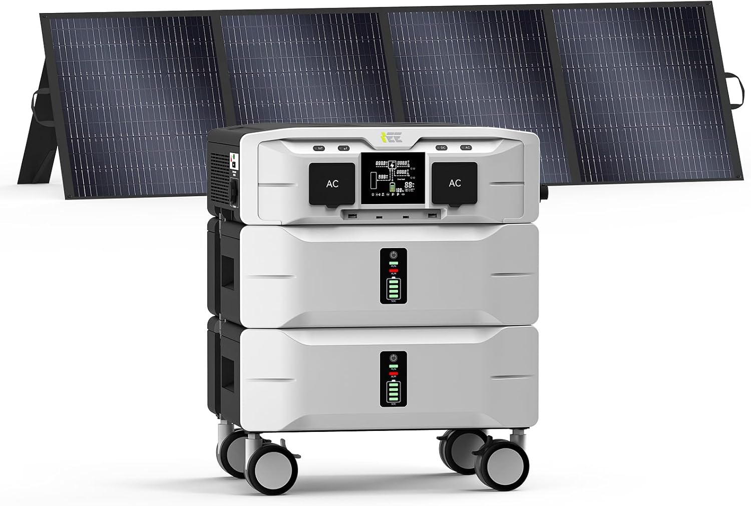 IEE 5120Wh Portable Power Station SP5000 with 200W Solar Panel, 120/240V 5000W(Peak 9000W) AC Output Solar Generator, Expandable Capacity, LFP Battery Generator for Home Use, Power Outages, RVs