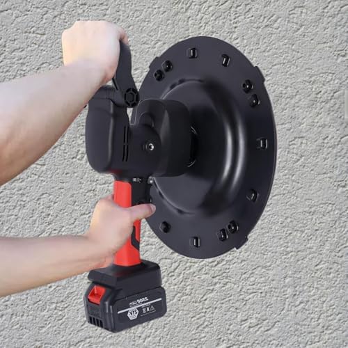 1680W Electric Concrete Trowel Machine - 200 RPM Wall Smoothing Polisher with 6 Speeds, Multi-Function Sander Grinder, Ideal for Smooth Finishing, 2 Batteries Included