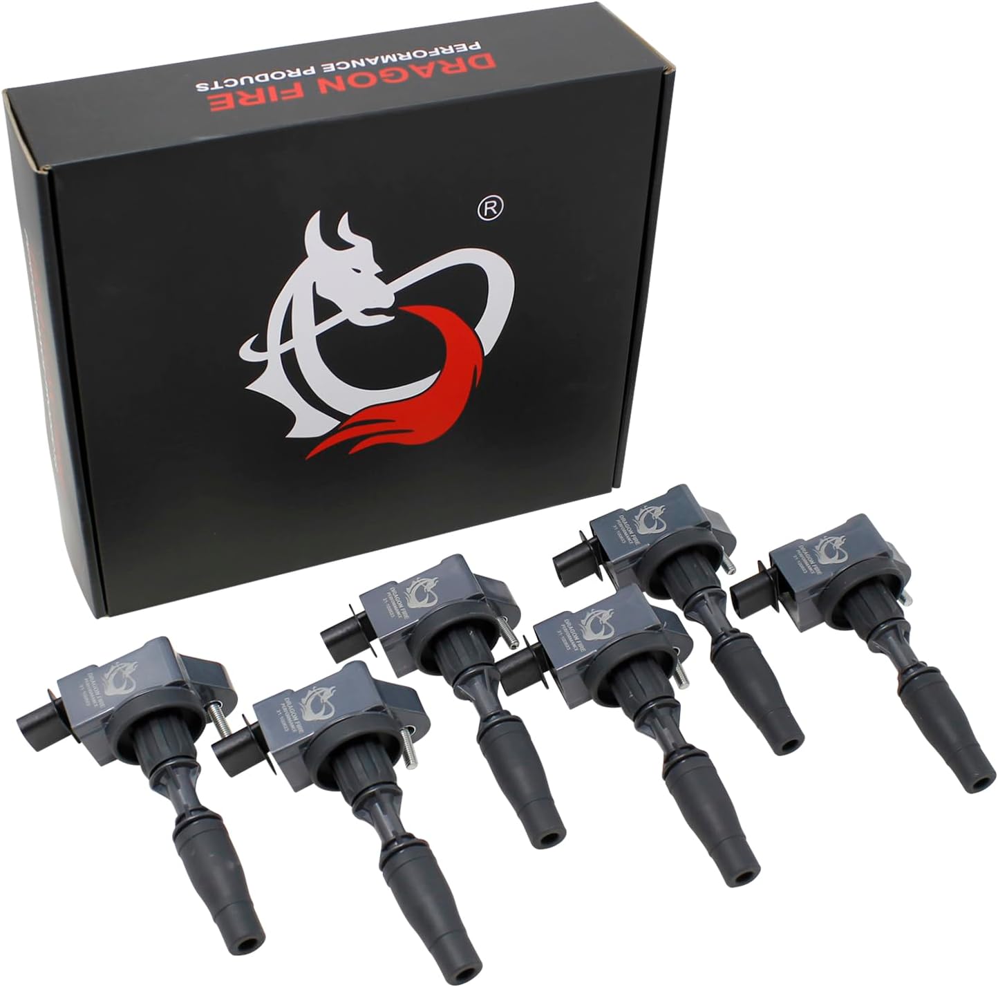 DRAGON FIRE PERFORMANCE Set of 6 Ignition Coils Compatible with 2017-2020 Cadillac ATS CT6 CTS XT5 XT6 Chevrolet Camaro Colorado Blazer GMC Acadia Canyon 3.6L V6 12666639 12707304 OEM Fit DFC1062-6