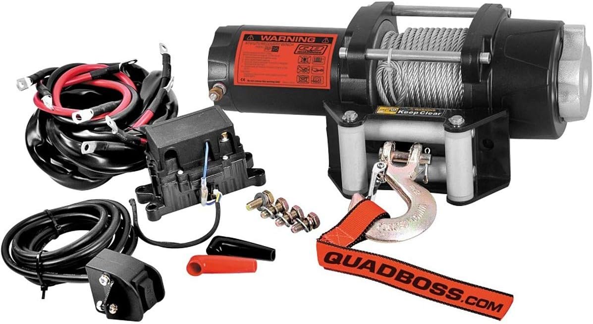 Quadboss 2500lb Winch (Wire Cable)