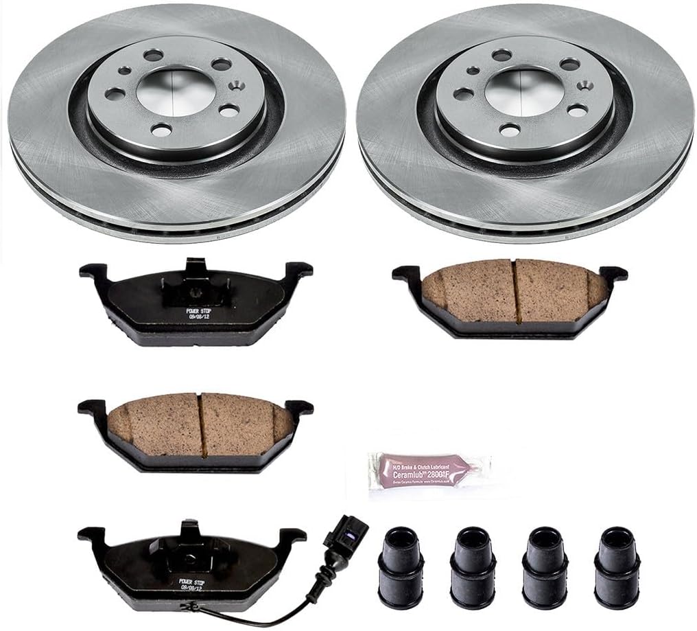POWERSTOP KOE839 Autospecialty Front Replacement Brake Kit-OE Brake Rotors & Ceramic Brake Pads