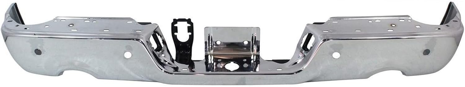 MBI AUTO - Chrome Steel, Rear Step Bumper Face Bar for 2009 2010 2011 2012 2013 2014 2015 2016 2017 2018 Dodge RAM 1500 W/Dual & Park, CH1102365