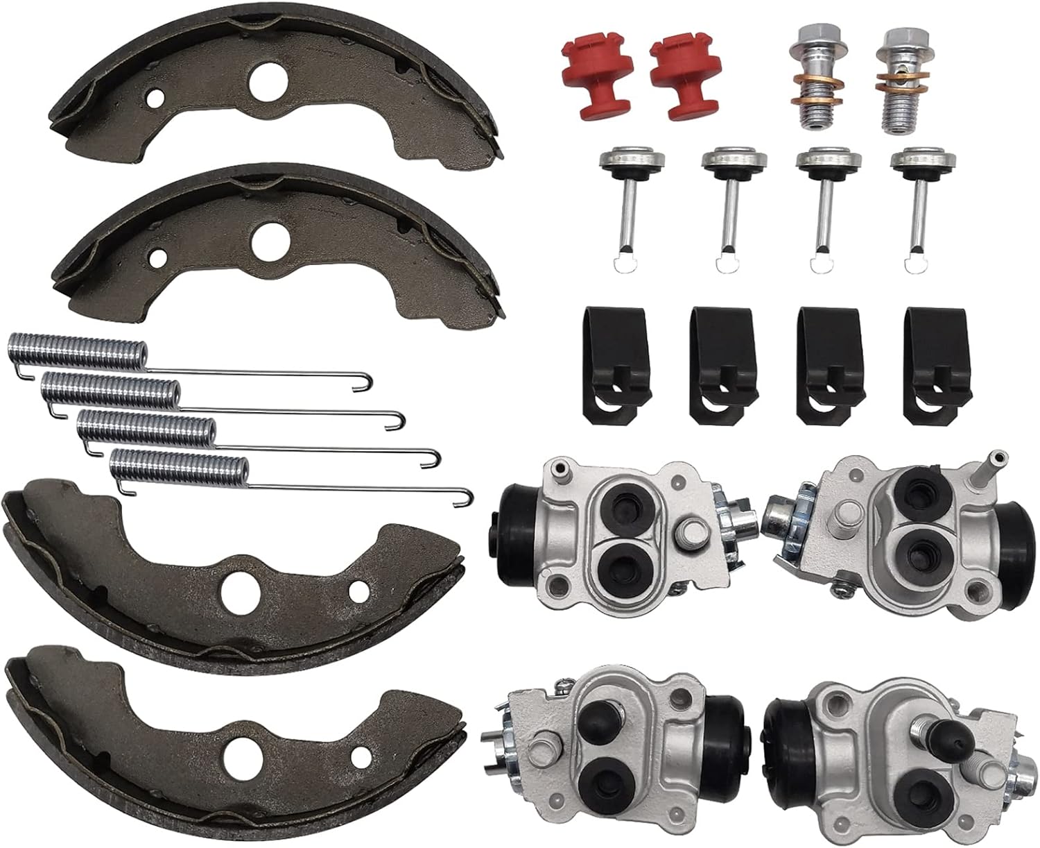 Front Brake Wheel Cylinders Shoes Kit for Honda TRX300 TRX300FW Fourtrax 300 4x4 1988-2000 (Left&Right),OEM# 45330-HC5-006 45310-HC5-006 06450-HC5-900