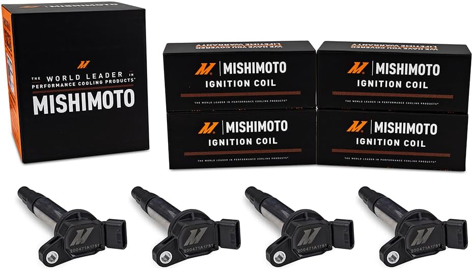 Mishimoto Ignition Coil Pack, Compatible with Toyota Matrix 1.8L, 2009-2010, Set of 4