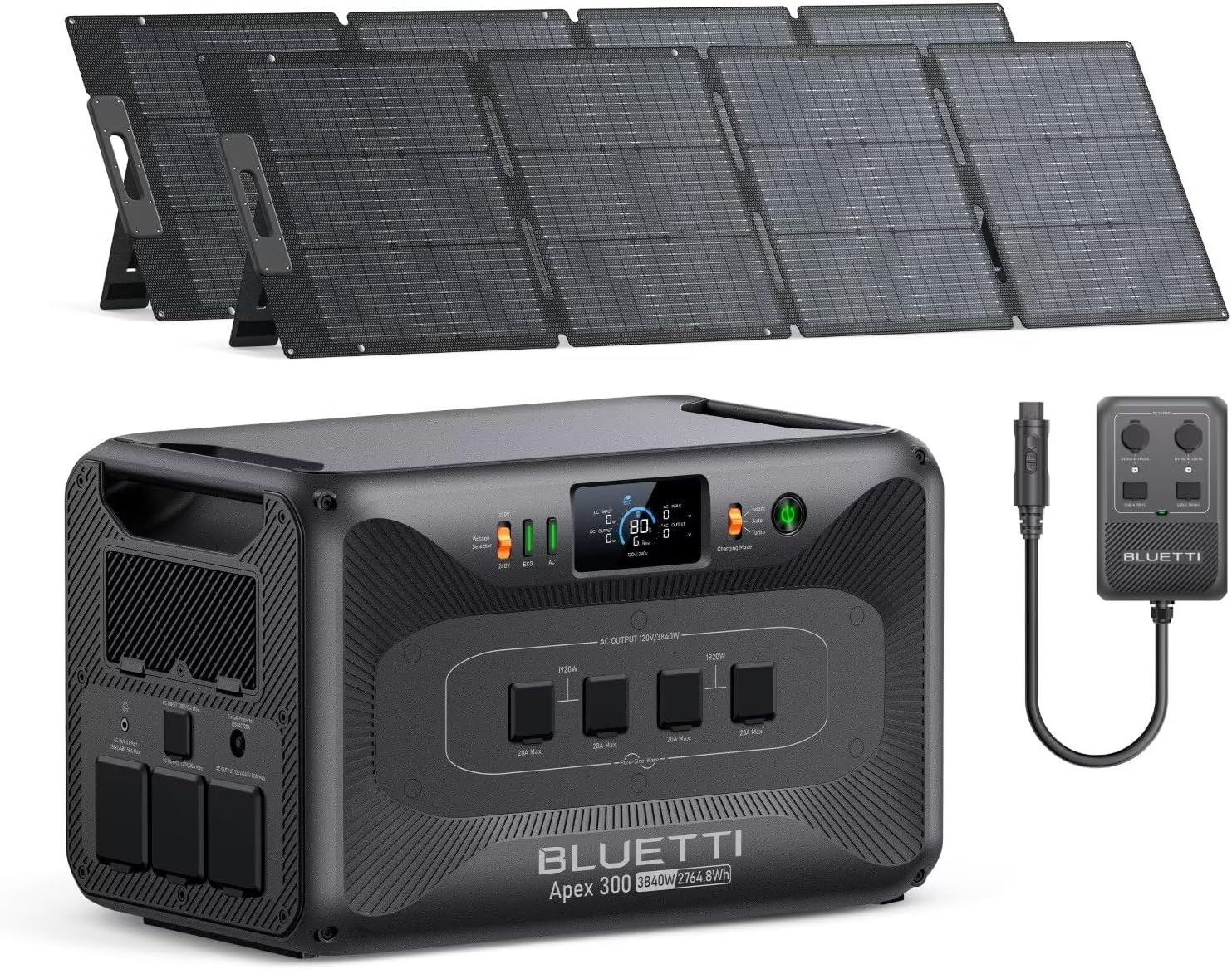 BLUETTI Apex 300 Portable Power Station (2025 New) with Hub D1, 2764.8Wh LFP Battery Backup with 6 3840W AC Outlets (7680W Surge), RV-Optimized DC Ports (50A Anderson), Ideal for Camping and RV Life