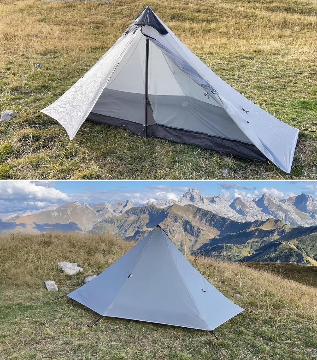 3F UL Gear Lanshan Ultralight 1-Person or 2-Person Backpacking Tent, 3-Season or 4-Season, Outdoor Lightweight Waterproof Professional Tent, Trekking, Kayaking, Climbing, Hiking