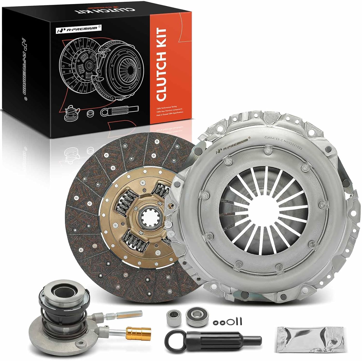 A-Premium Transmission Clutch Kit Set Compatible with Chevrolet Blazer 1996-2005, C1500/K1500 1996-1998, P30 1996-1999, S10 1996-2004 & GMC C1500/K1500 1996-1998, Jimmy, P3500, Sonoma & Isuzu Hombre
