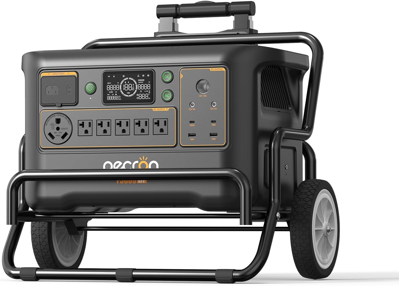 Pecron Portable Power Station F3000LFP with 3072Wh EP3000-48V Extra Battery, 3072Wh Solar Camping Generator, 3600W Solar Generator for RV, Home Use, CPAP (Total 6144Wh Generator Kit)