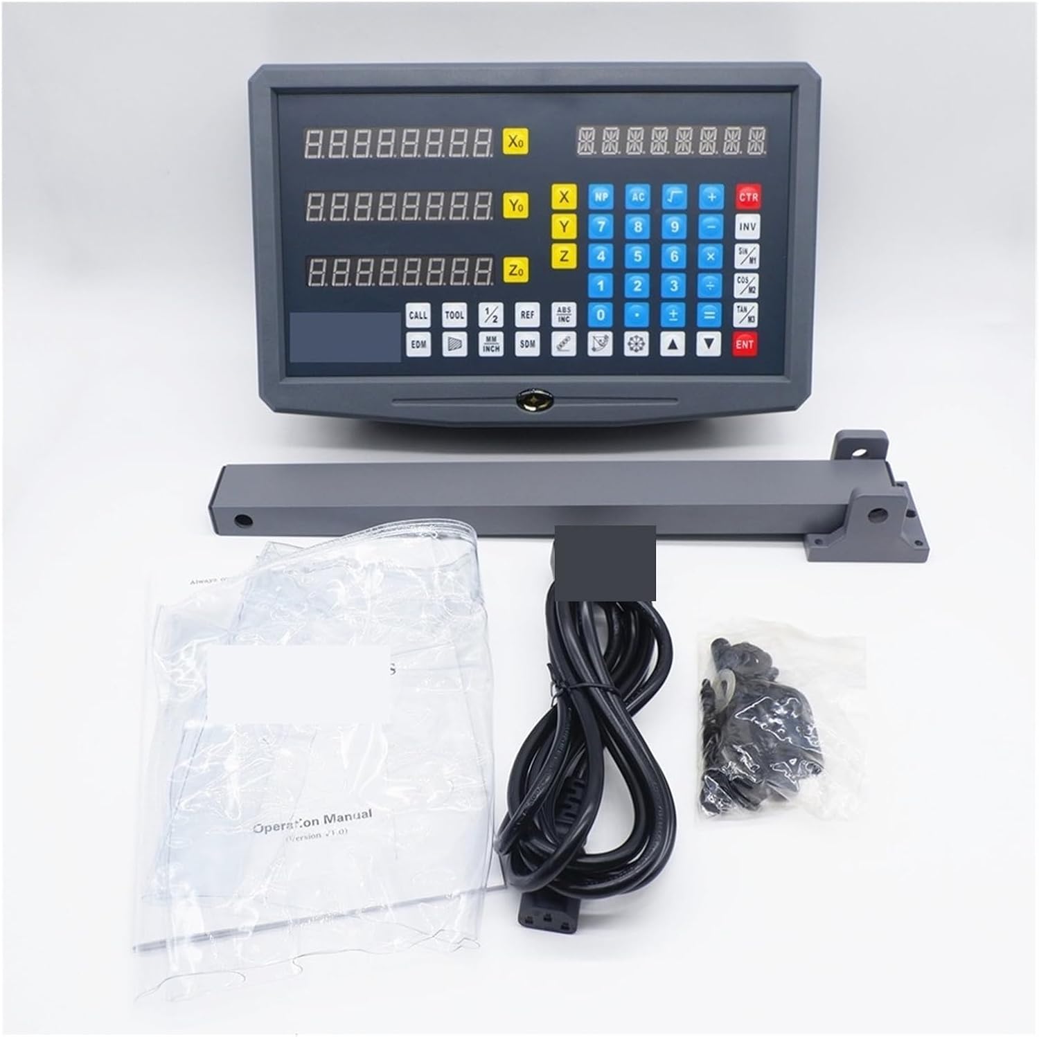 SNS-3V Complete Milling Lathe Machine Digital Readout Kit 3 Pieces 0-1000mm Linear Scale Encoder Practical and Reliable(GCS900-3V Display)