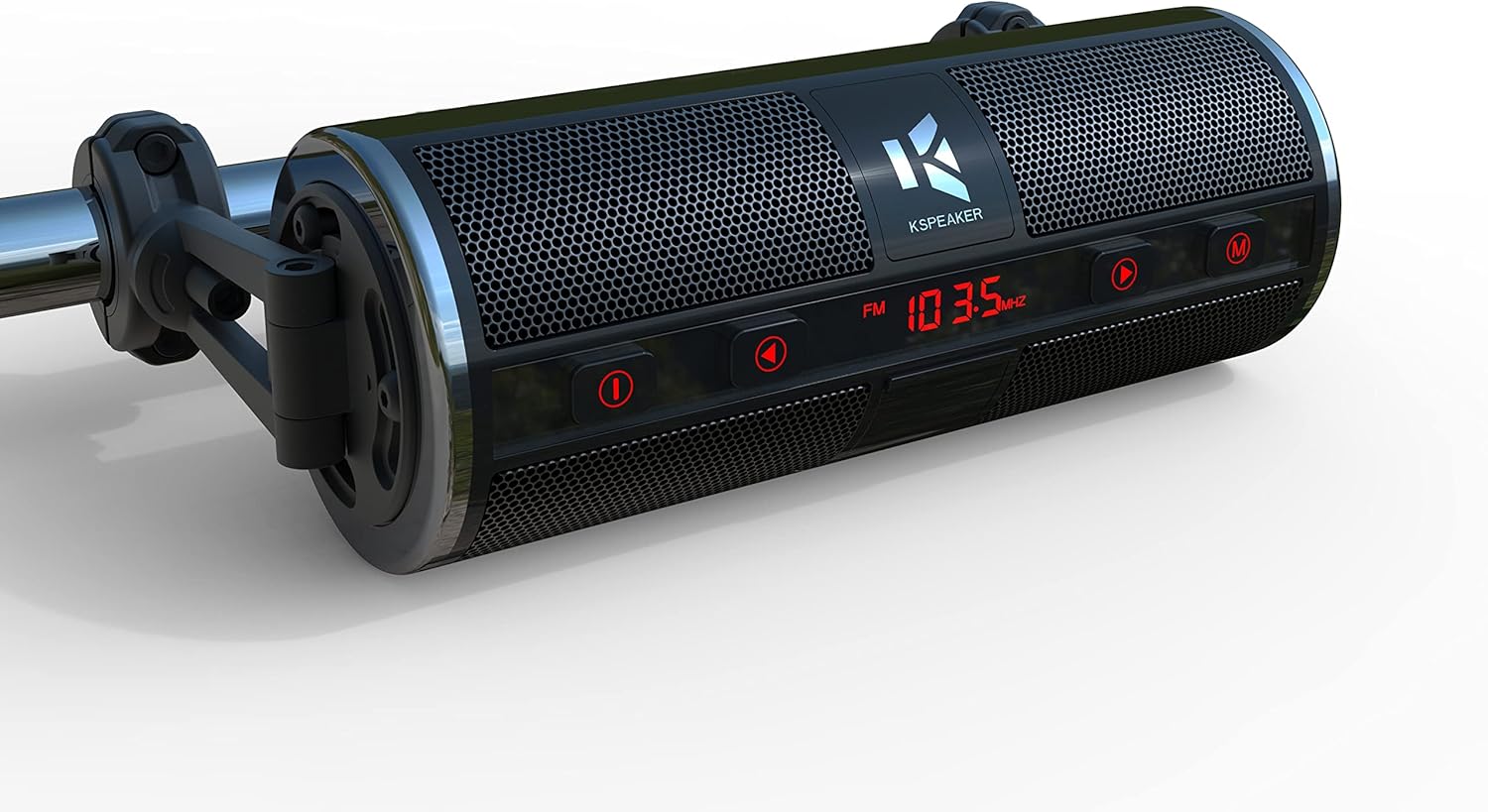 Motorcycle Speakers Bluetooth Waterproof Radio Audio System Built-in Amplifier, Great for ATV, Scooter Bike,12 Volt Vehicle,3 Inch Metal Mp3 Player, K2ch