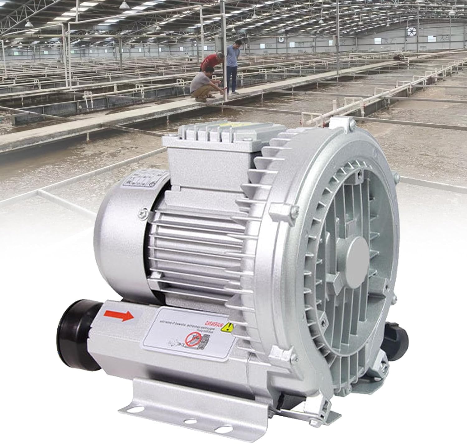 Regenerative Blower, Vortex Ring Blower, 220V/380V Industrial Regenerative Blower, For Workshops Pool Farms(180W/220V)