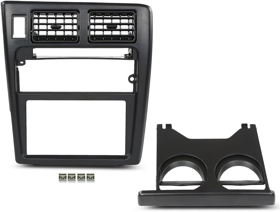 PIT66 Radio Bezel Dash Trim Compatible with Toyota Tacoma 1995 1996 1997 Dashboard Panel Bezel Black ABS Plastic