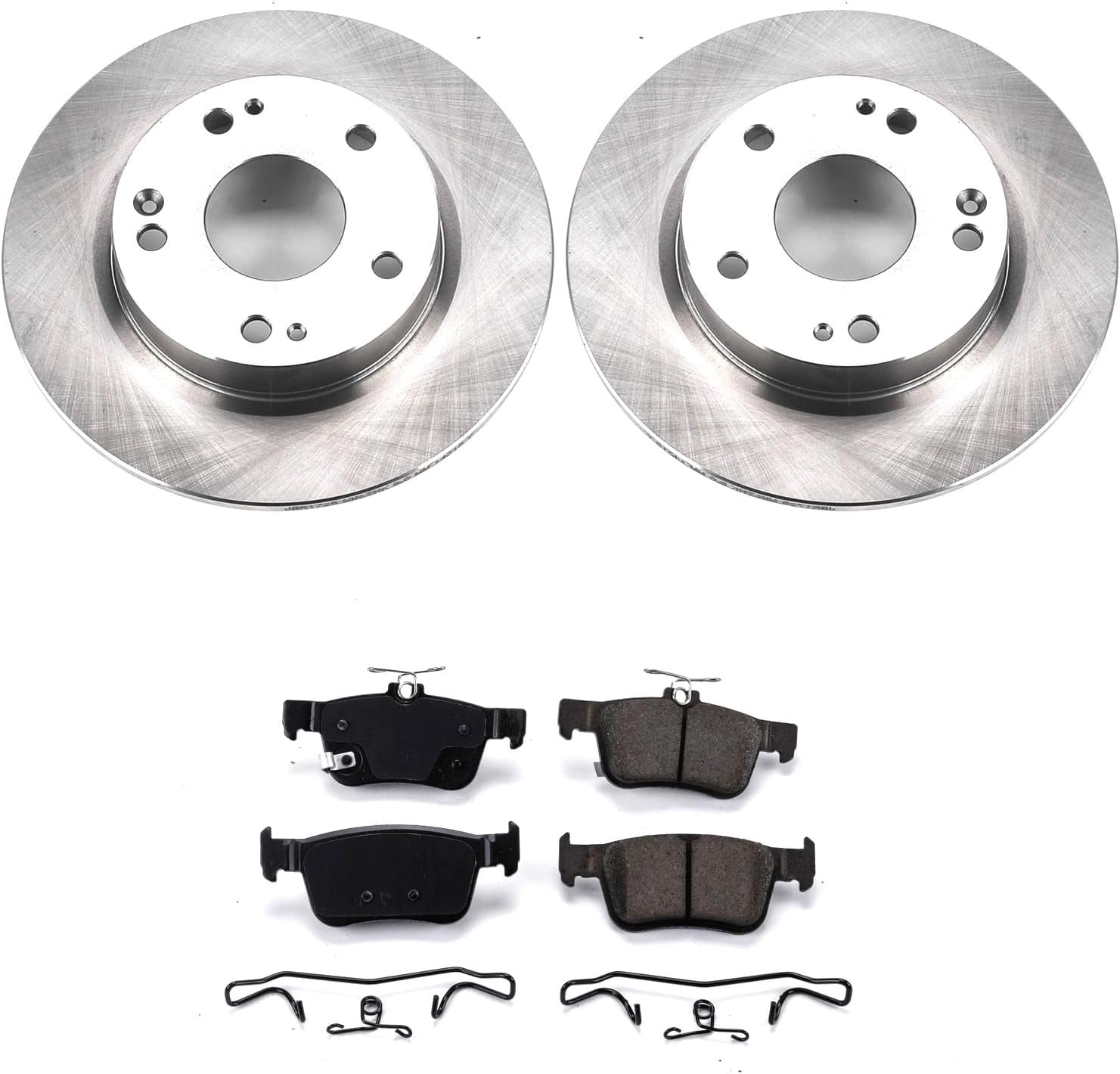 Power Stop KOE7725 Rear Autospecialty Replacement Brake Kit with Brake Rotors and Ceramic Brake Pads For 2016 2017 2018 2019 2020 2021 Honda Civic [Application Specific]