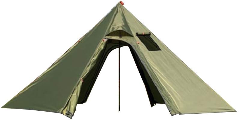 DANCHEL OUTDOOR Backpacking Hot Tent with Stove Jack, 4 Season Lightweight Tipi Tent for 2/4/6 Person Winter Camping Hunting, 10.5FT-16.4FT