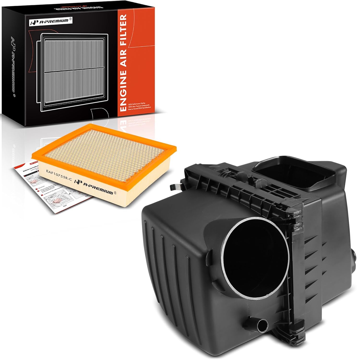 A-Premium Engine Air Filter Cleaner Box Housing + Air Filter Compatible with Jeep Grand Cherokee 2011-2021 & Dodge Durango 2011-2023, 3.6L 5.7L 6.4L, fit for 4-Door, Replace# 1780131130, 68022162AC