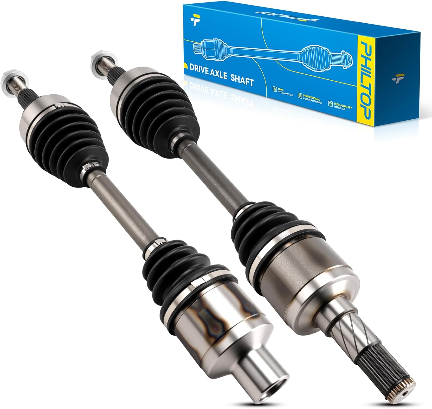 PHILTOP Front CV Axle for Jeep Grand Cherokee 2005-2010, Jeep Commander 2006-2010, 66-3417 66-3418 CV Axle Shaft 2 PCS